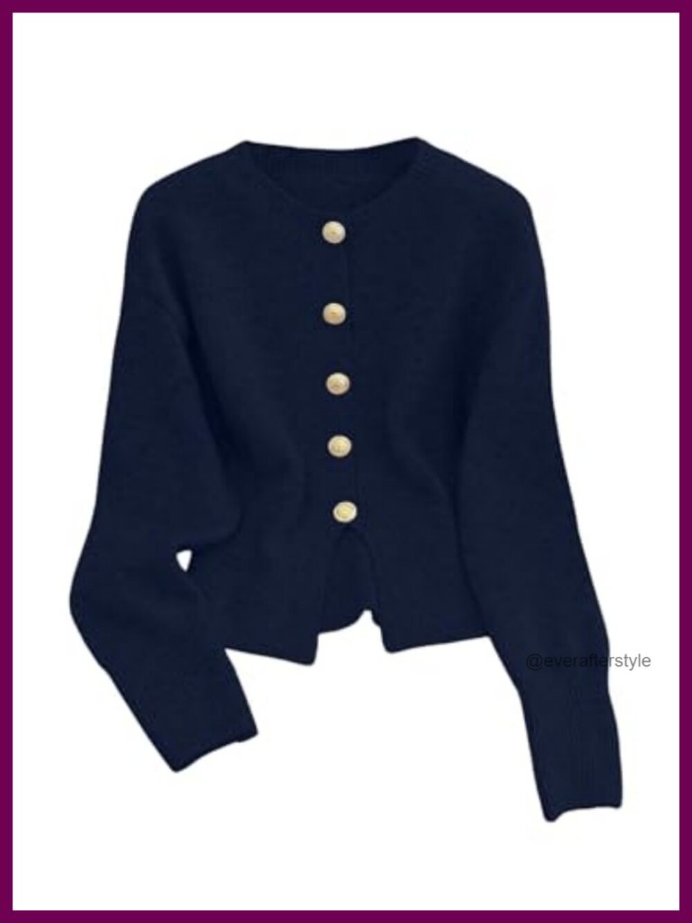 Womens Cropped Cardigan Chunky Knit Button Up V-Neck Long Sleeve Lightweight